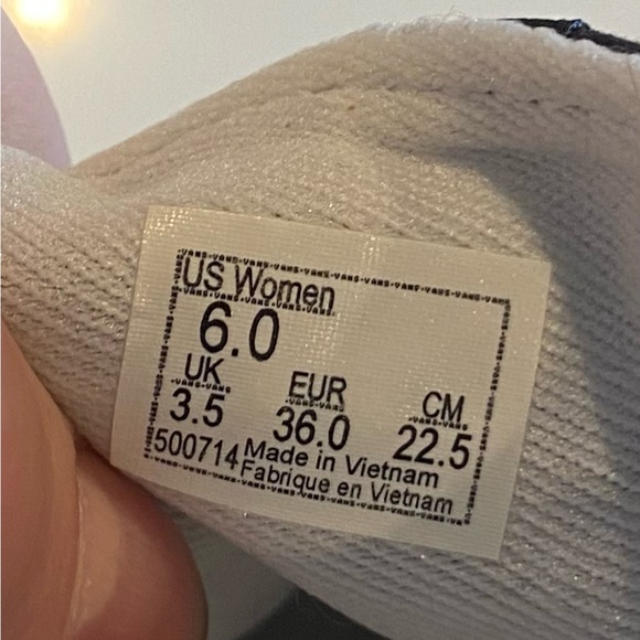 Women’s Vans Rainbow Checkered Multicolored Canvas Sneakers Like New, Size 6 - Picture 5 of 9